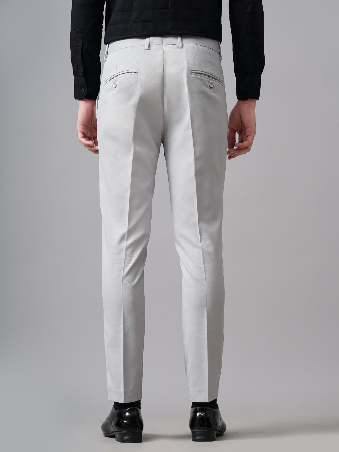 Plain Silver Formal Trouser