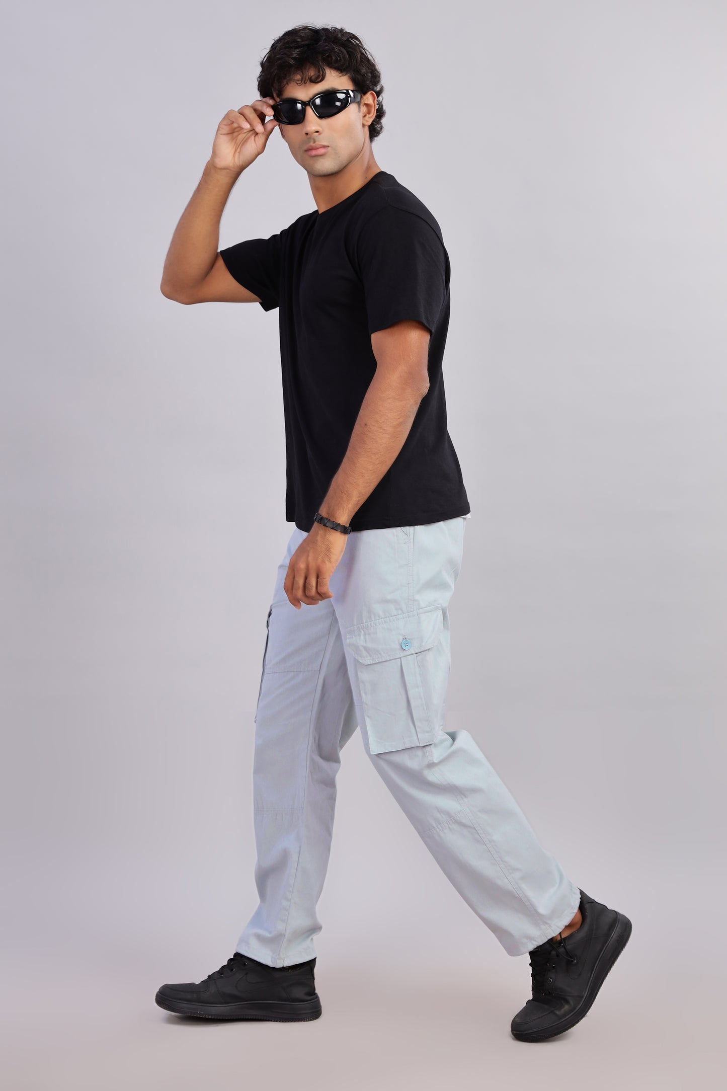 Sway Blue Parachute Cargo Pant