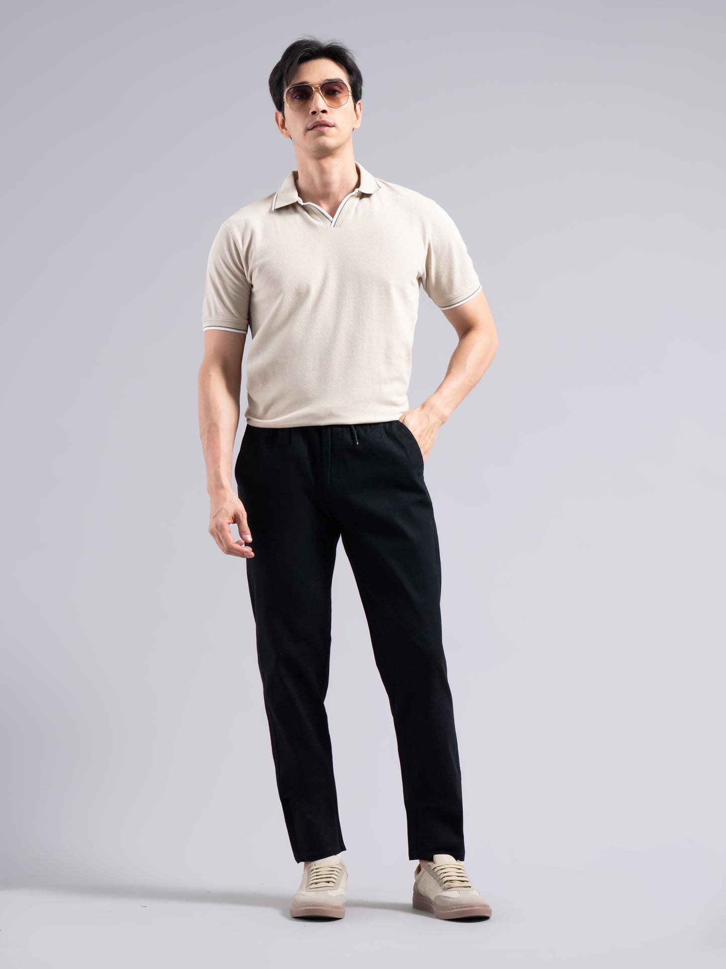 Aria Black Linen Pant