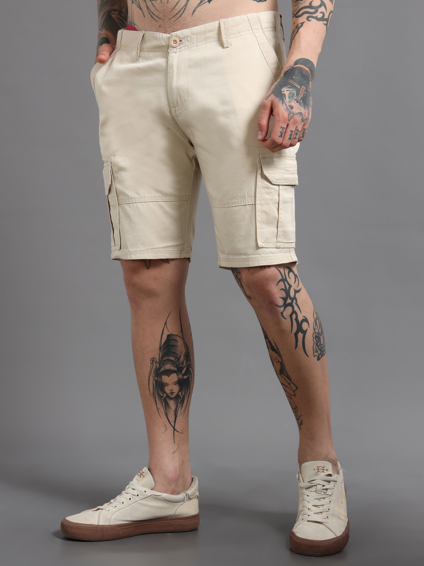 Rove Beige Cargo Shorts
