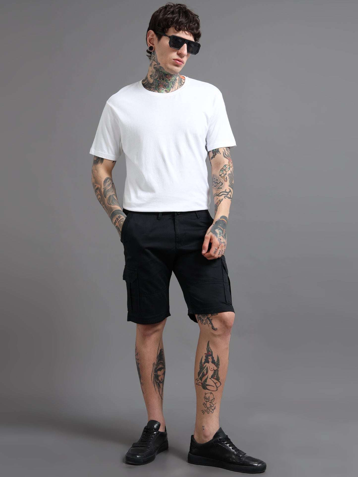 Rove Black Cargo Shorts