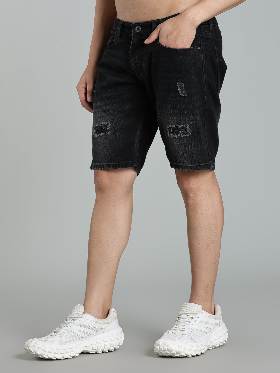 Scuff Charcoal Denim Shorts