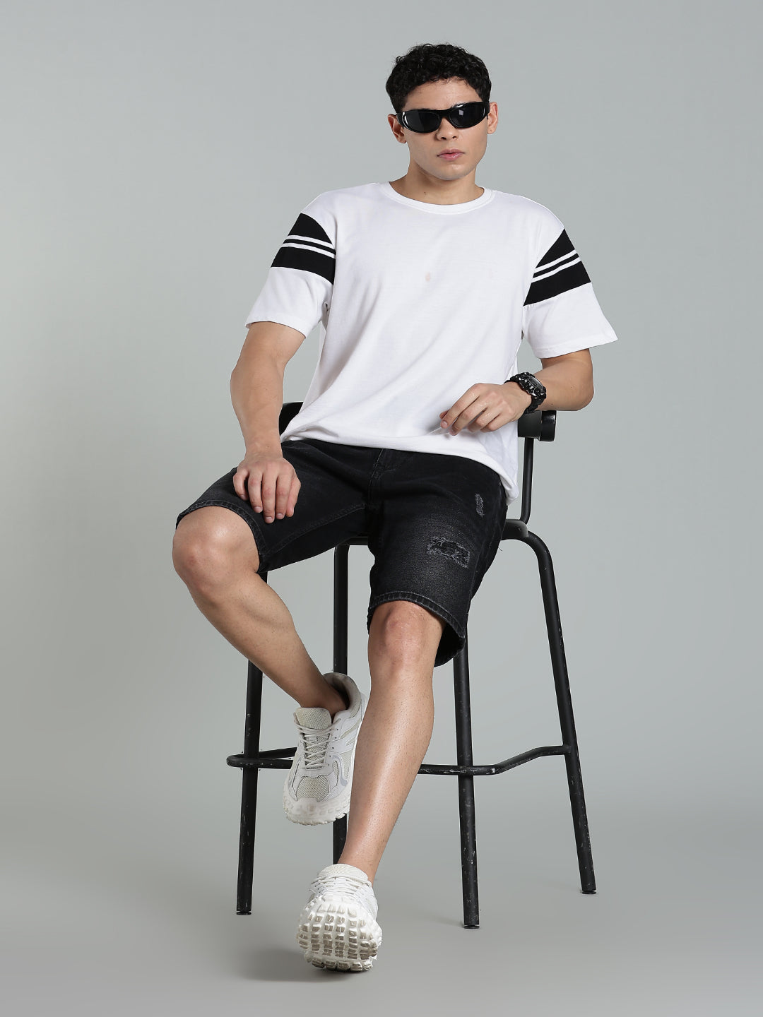 Scuff Charcoal Denim Shorts