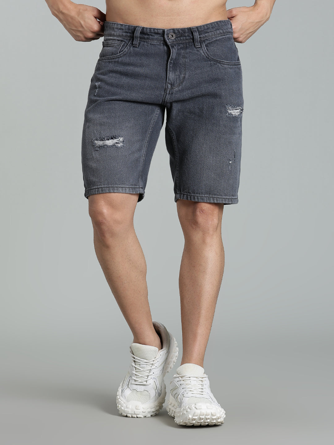 Scuff Dark Grey Denim Shorts