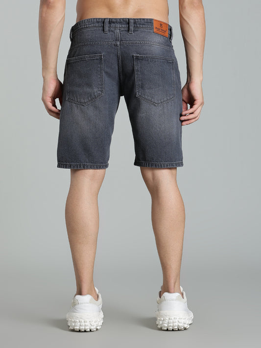 Scuff Dark Grey Denim Shorts