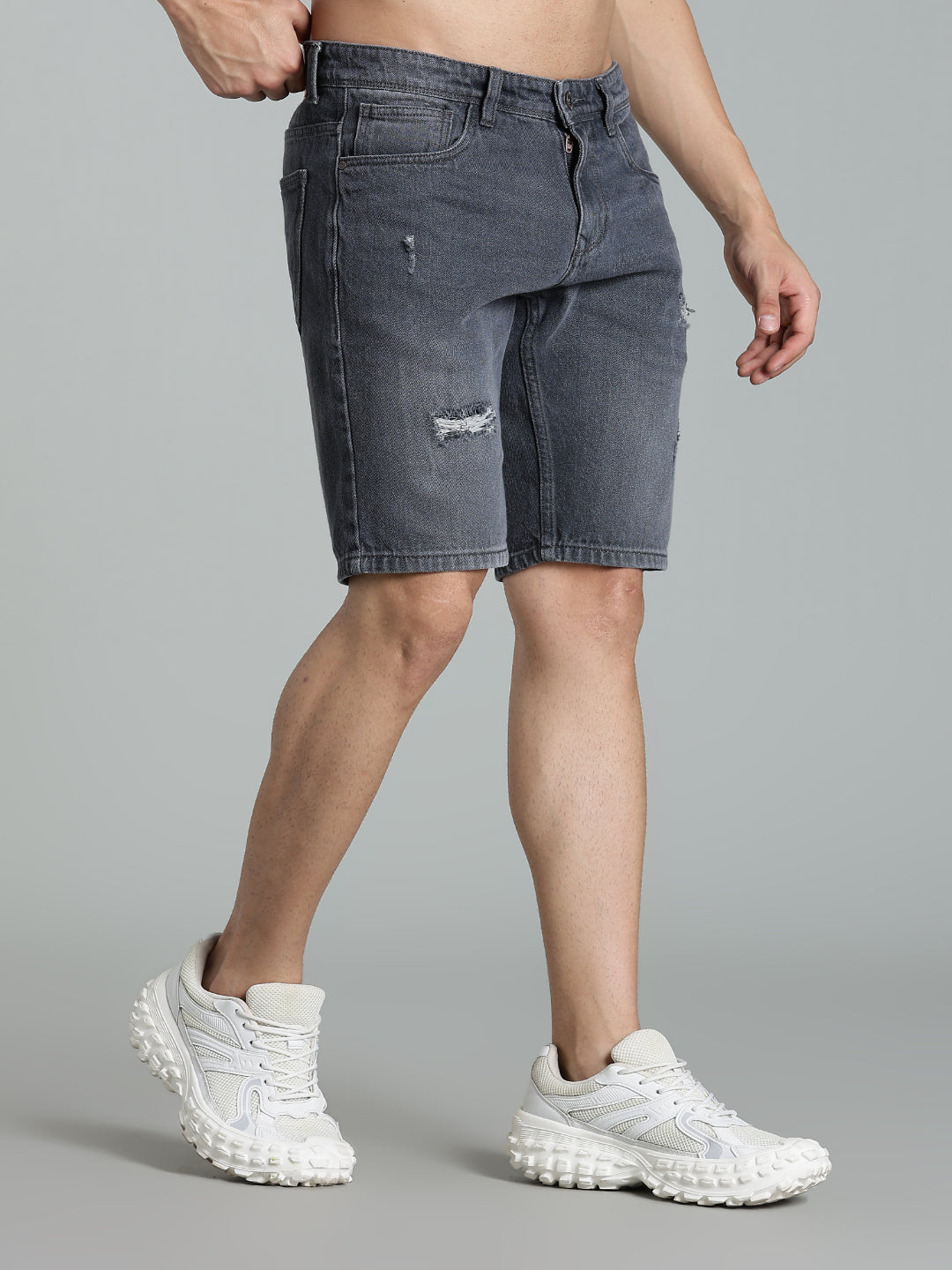 Scuff Dark Grey Denim Shorts