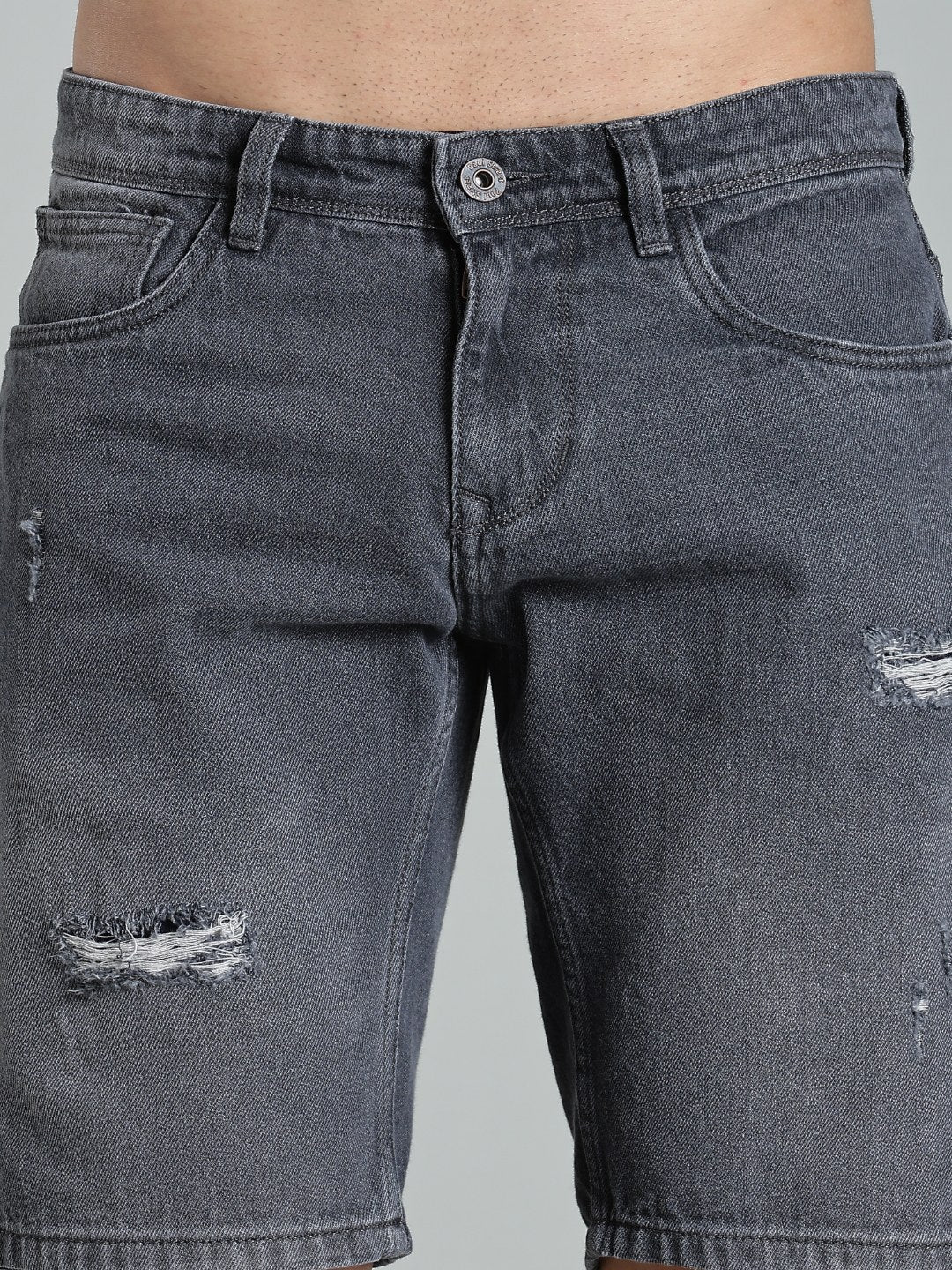 Scuff Dark Grey Denim Shorts