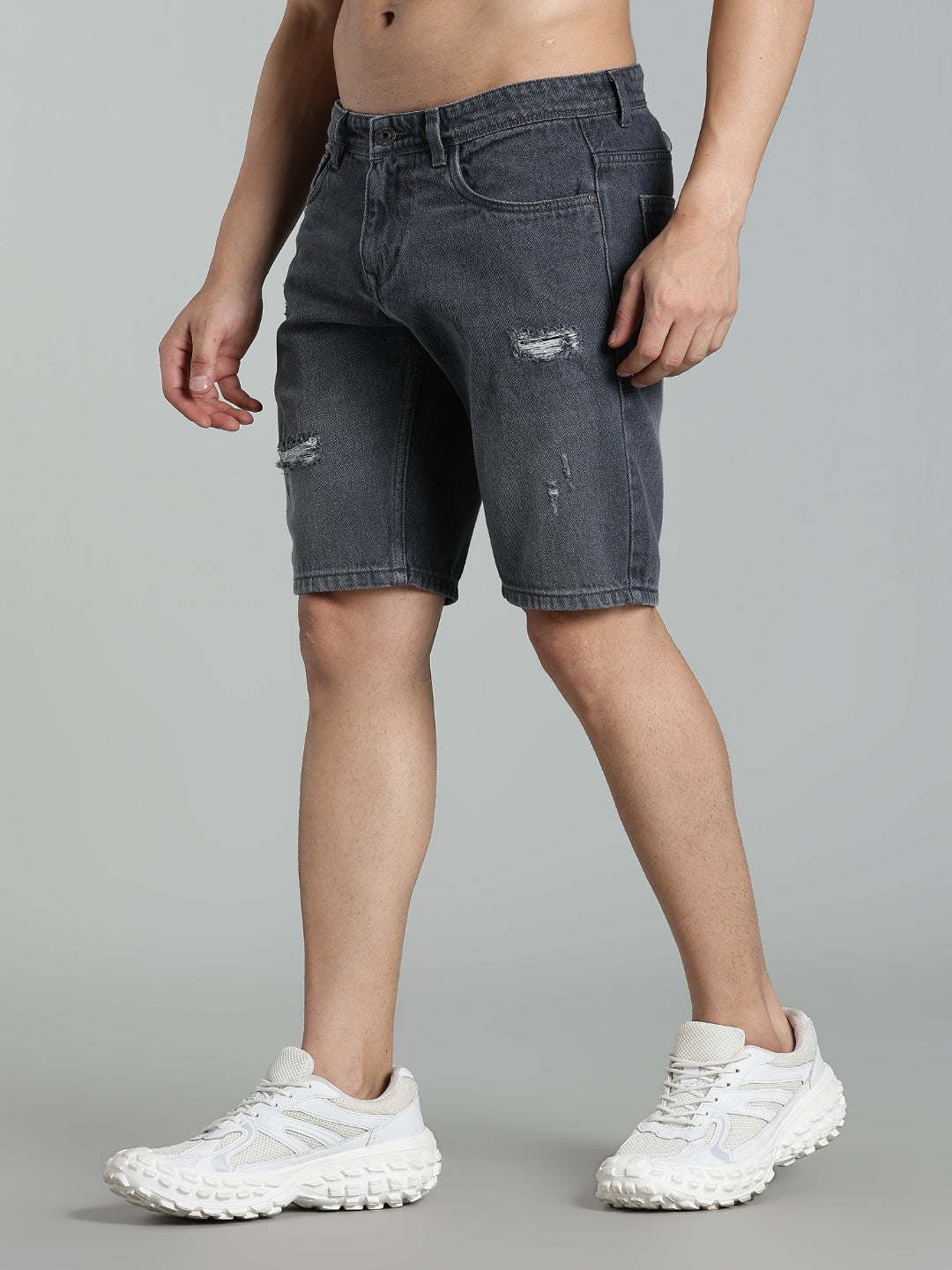 Scuff Dark Grey Denim Shorts