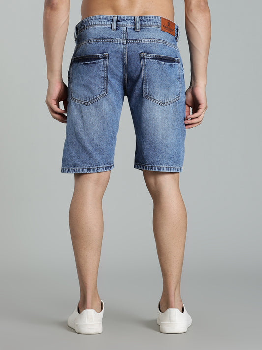Scuff Light Blue Denim Shorts