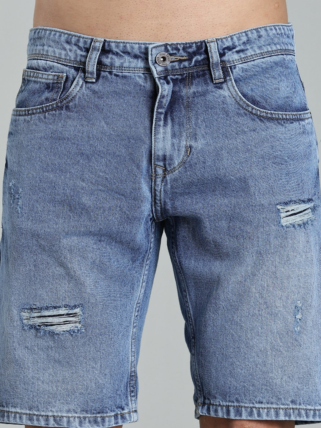 Scuff Light Blue Denim Shorts