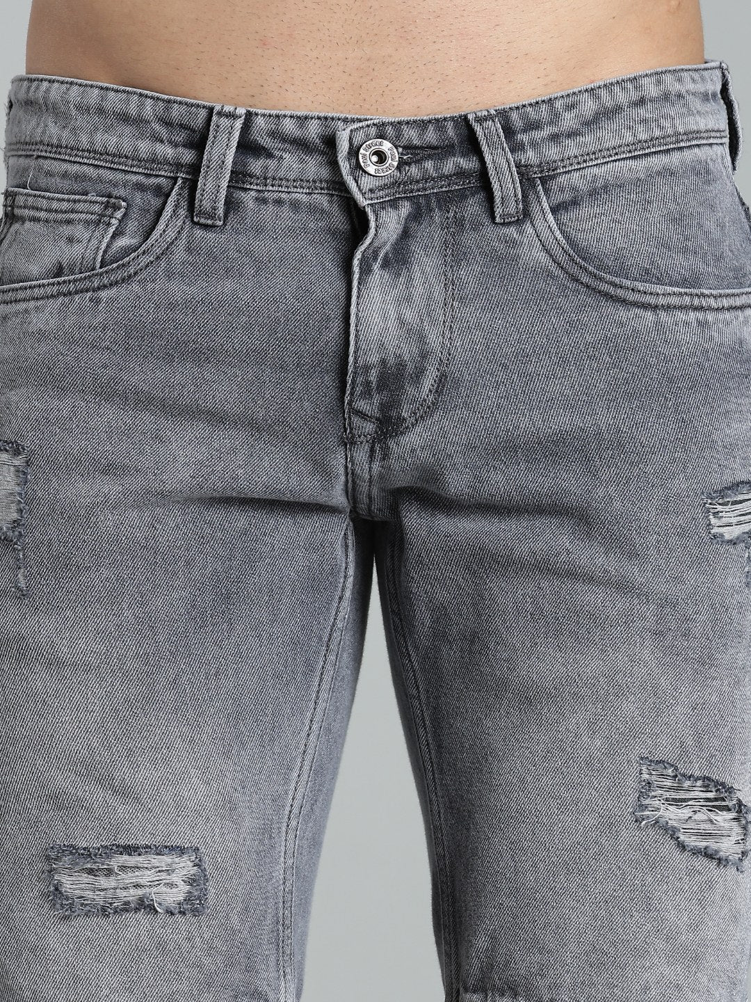 Scuff Light Grey Denim Shorts