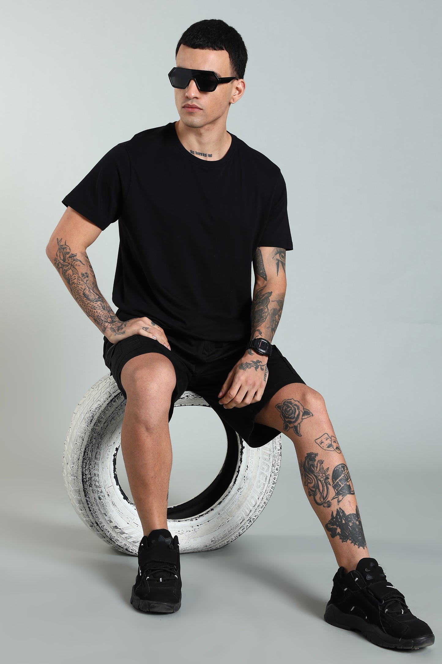 Trail Black Cargo Shorts