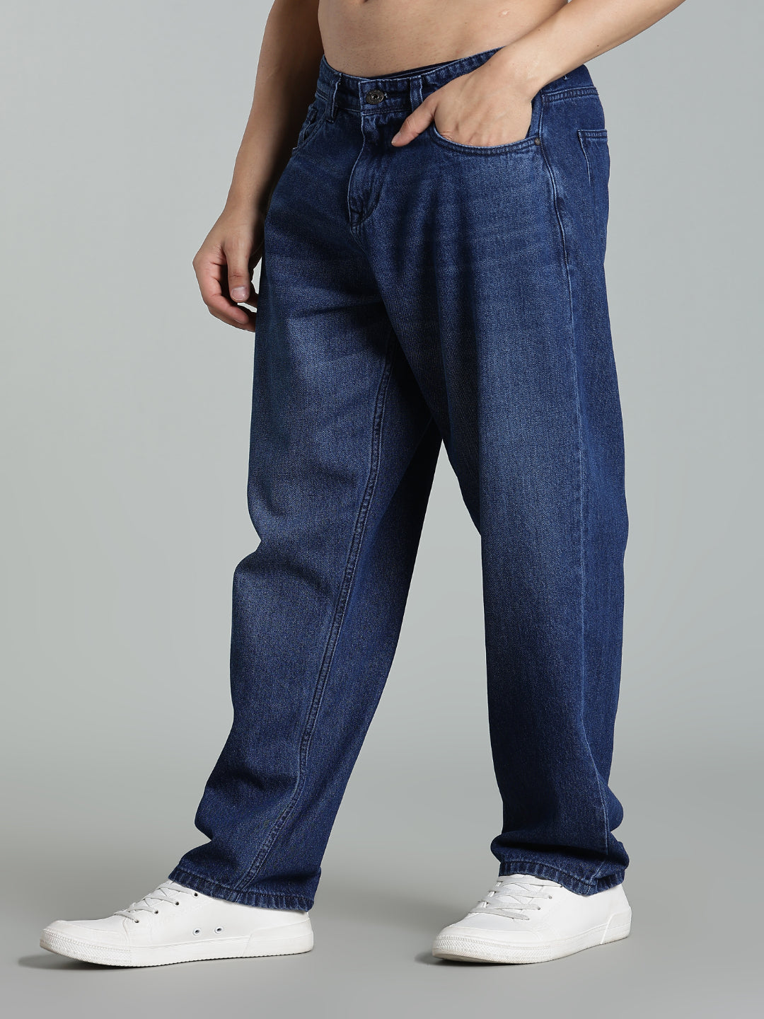 Brukk Blue Baggy Jeans