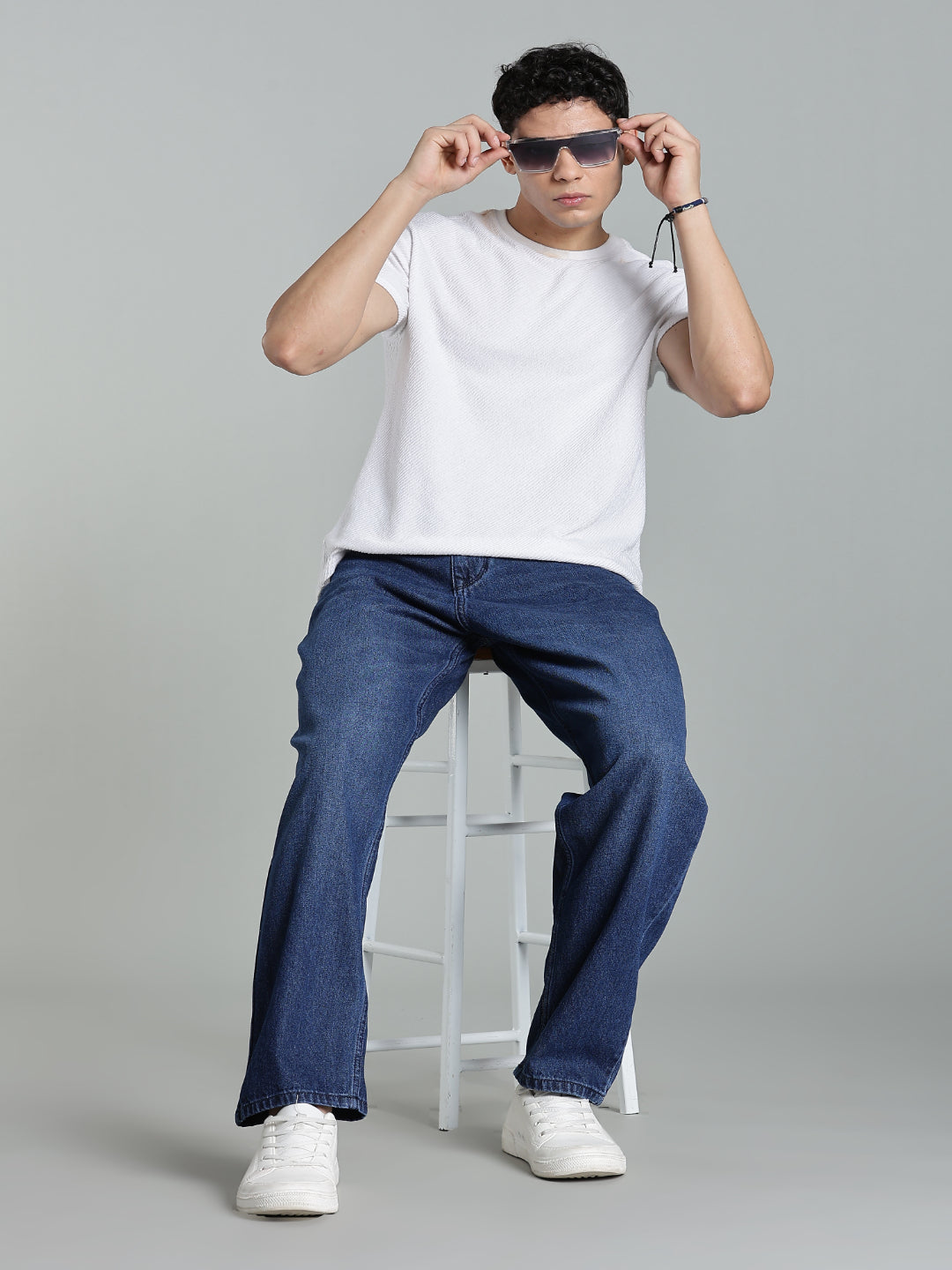 Brukk Blue Baggy Jeans