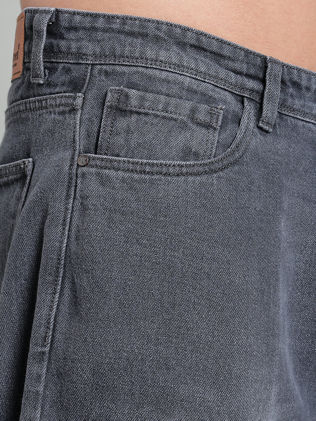 Brukk Dark Grey Baggy Jeans
