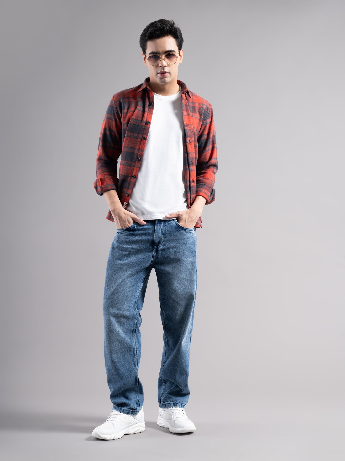 Brukk Light Blue Baggy Jeans