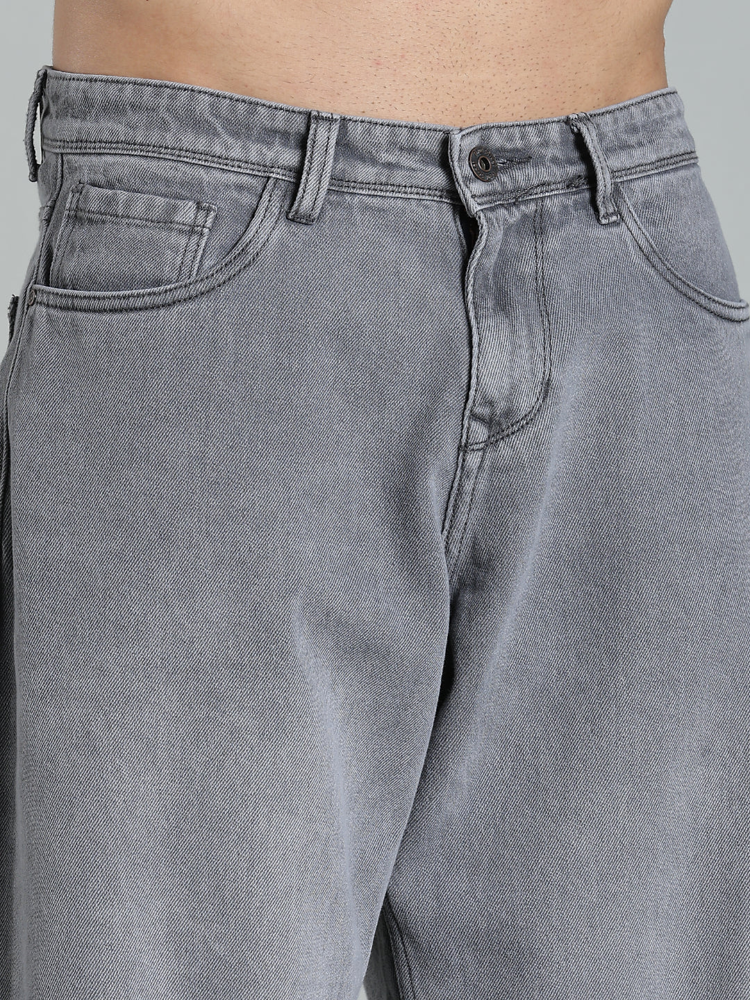 Brukk Light Grey Baggy Jeans