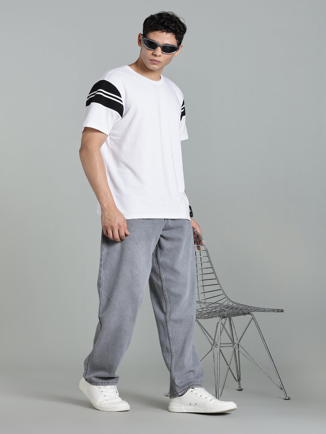 Brukk Light Grey Baggy Jeans