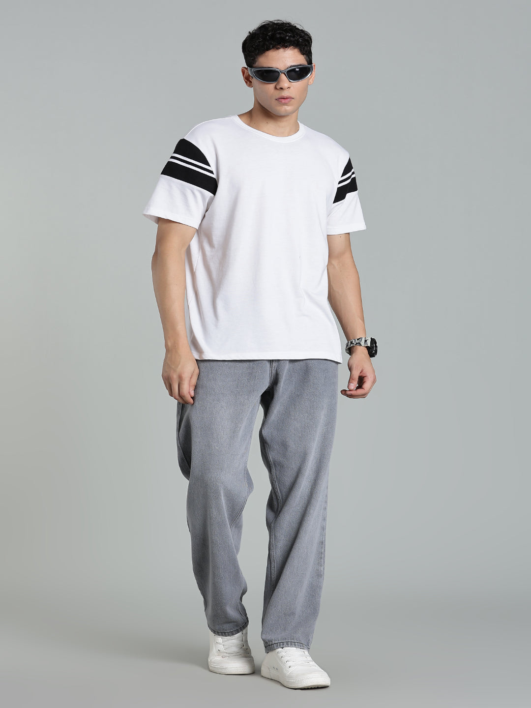 Brukk Light Grey Baggy Jeans