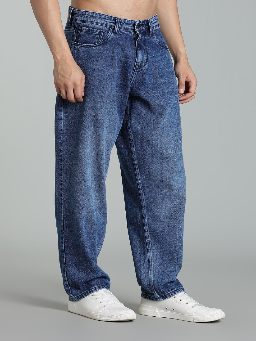 Brukk Mid Blue Baggy Jeans