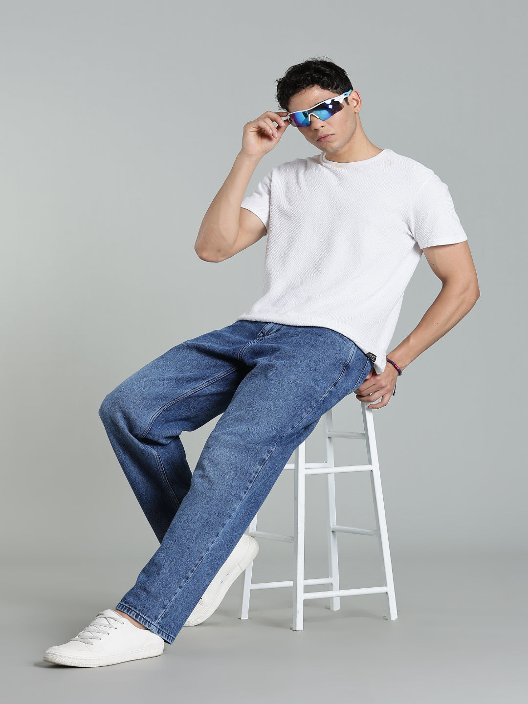 Brukk Mid Blue Baggy Jeans