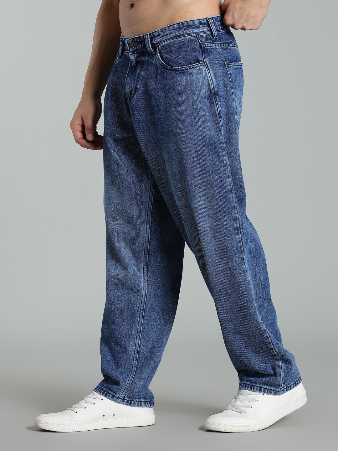 Brukk Mid Blue Baggy Jeans