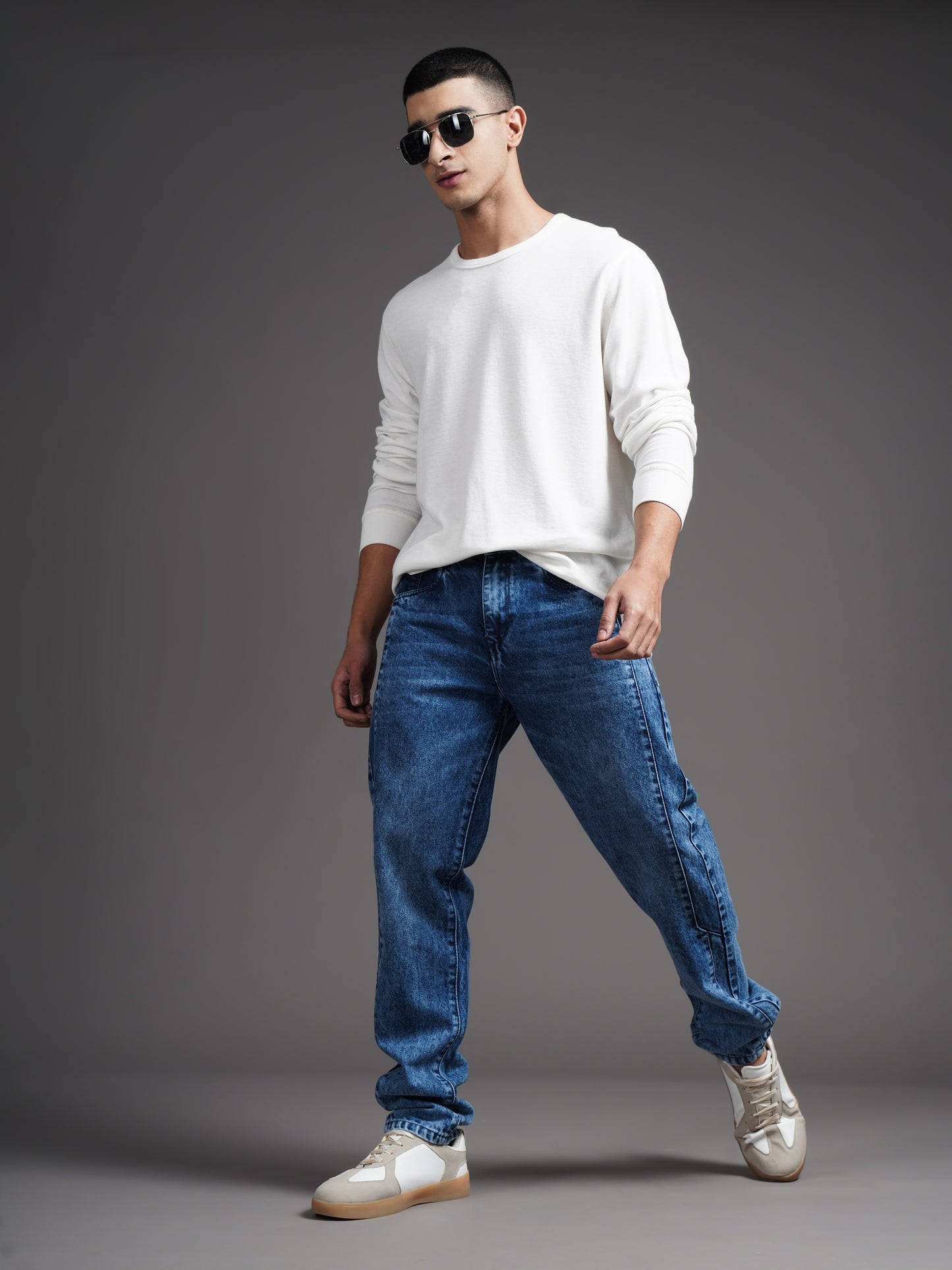 Trace Blue Relax Tapered Jeans