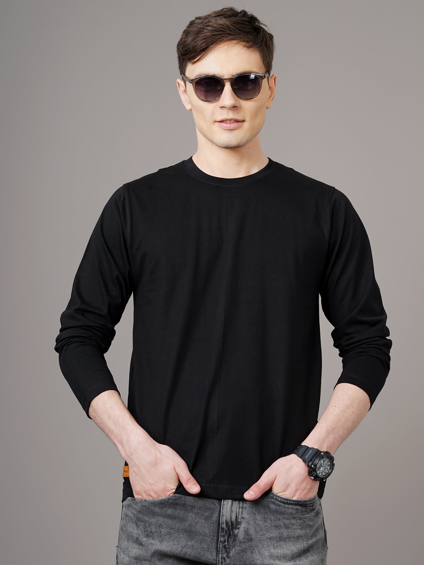 Plain Black Full Sleeve T-Shirt