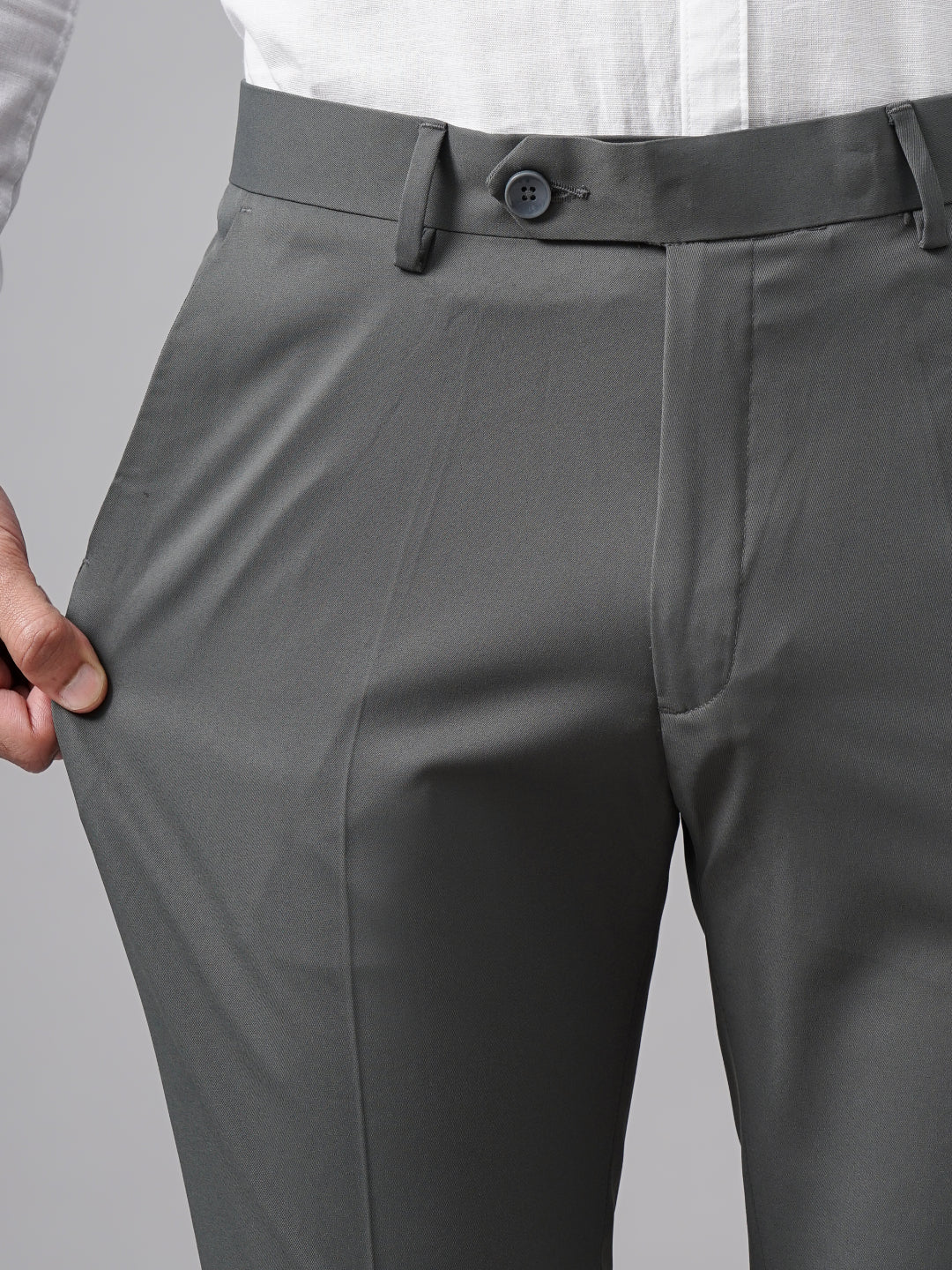 Plain Charcoal Formal Trouser