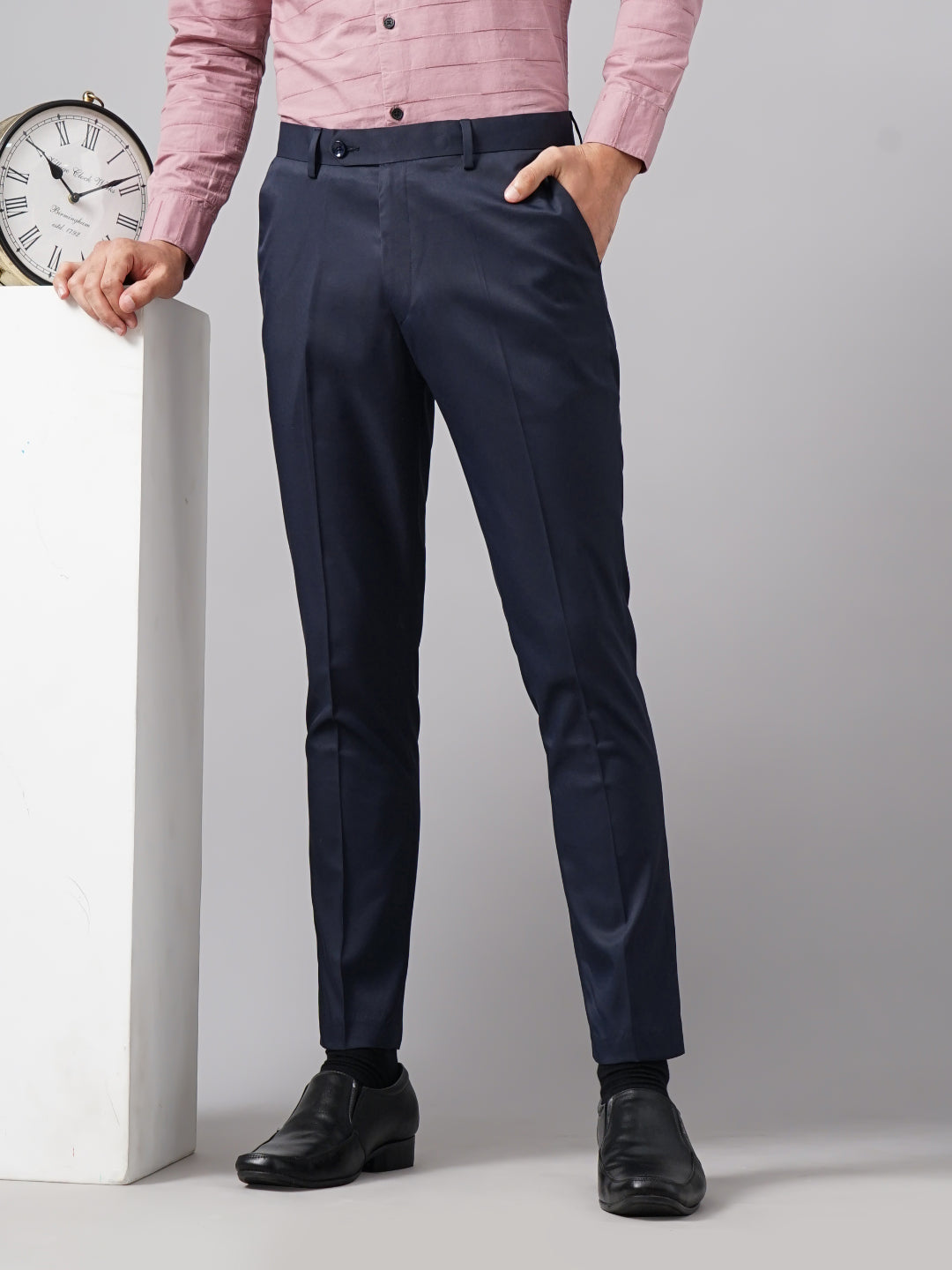 Plain Navy Formal Trouser
