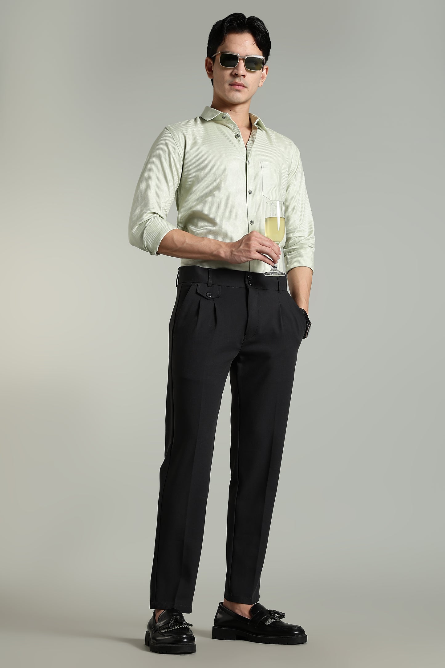 Lucent Charcoal Formal Pant
