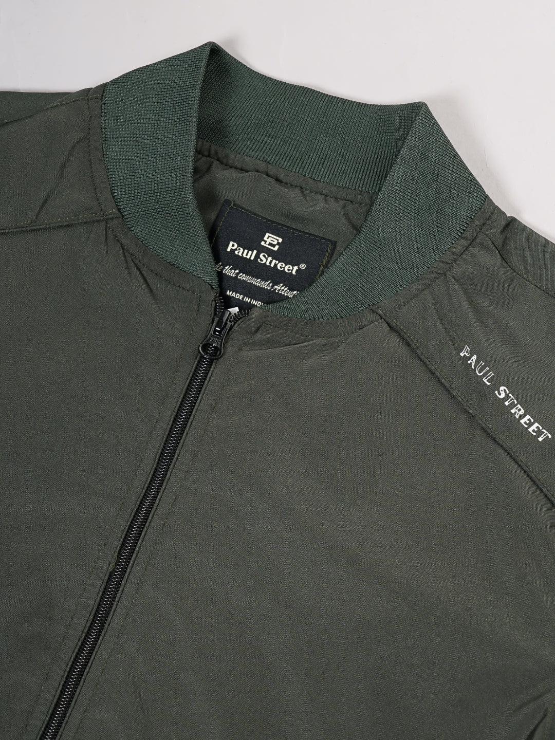 Solid Bomber Olive Jacket