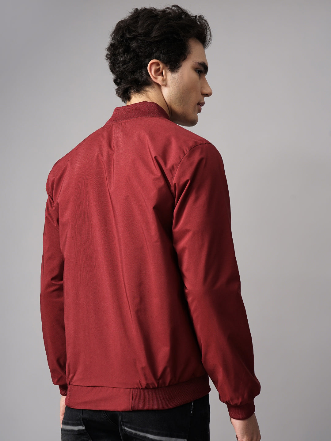 Solid Bomber Red Jacket