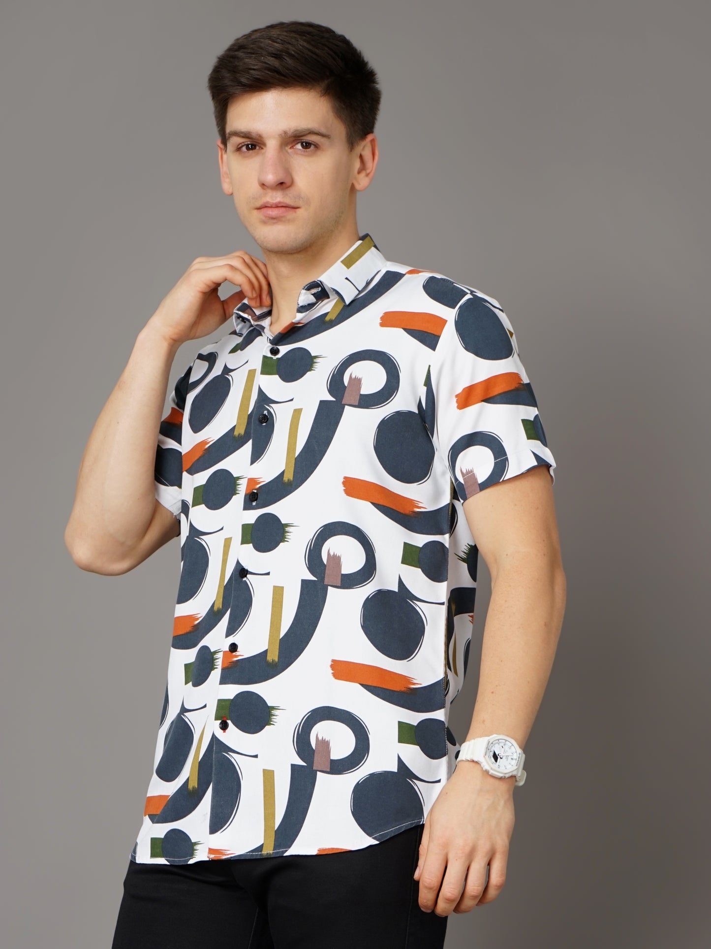 Cairo White-Green Shirt