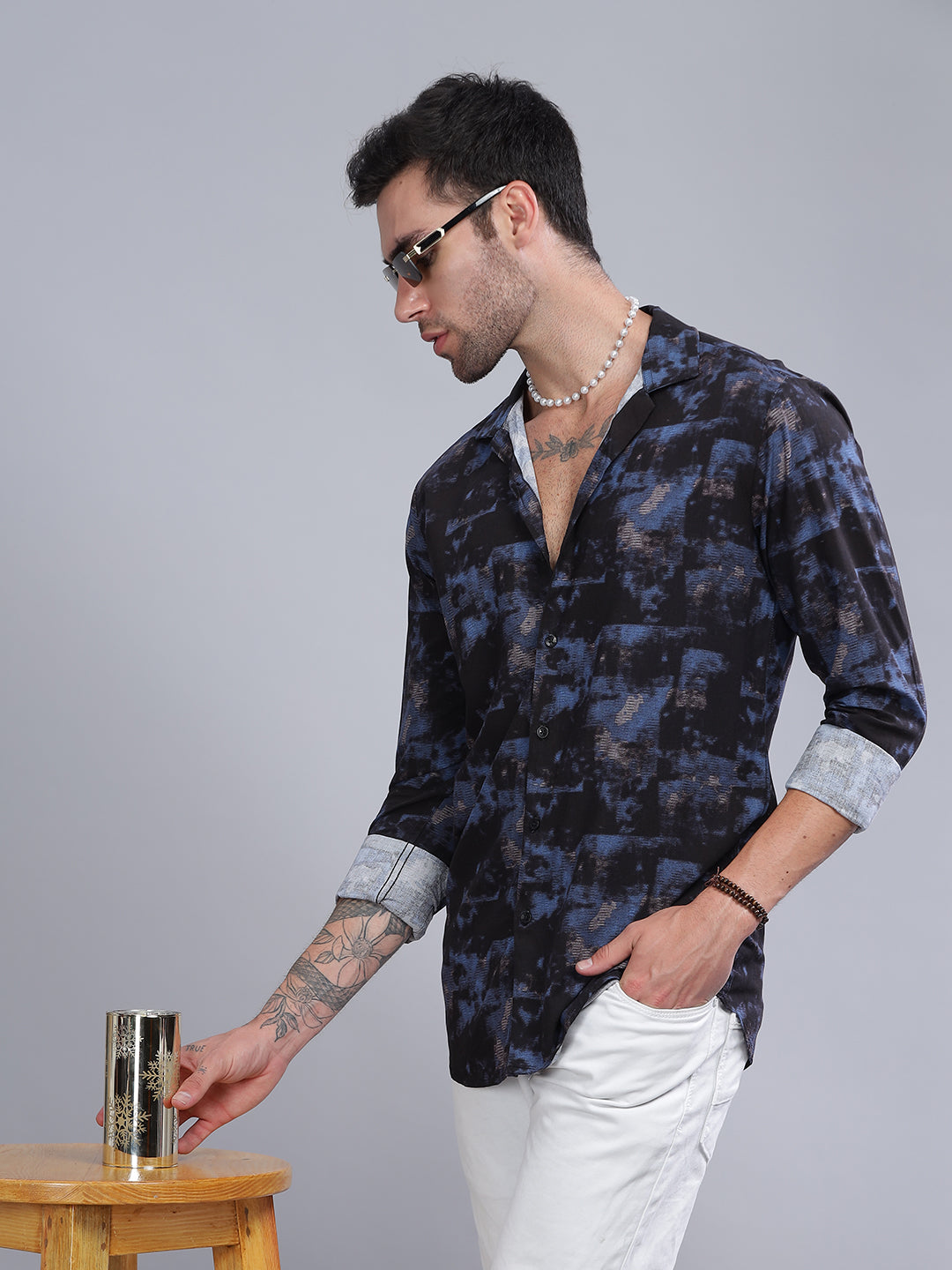 Astral Black Rayon Shirt