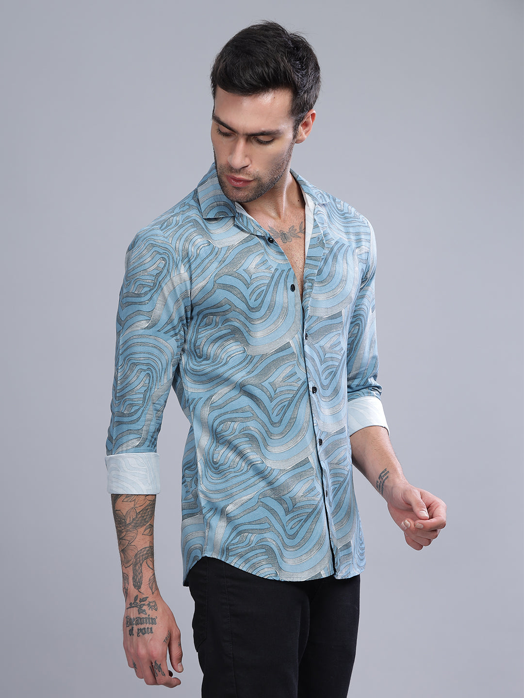 Waft Blue Rayon Shirt