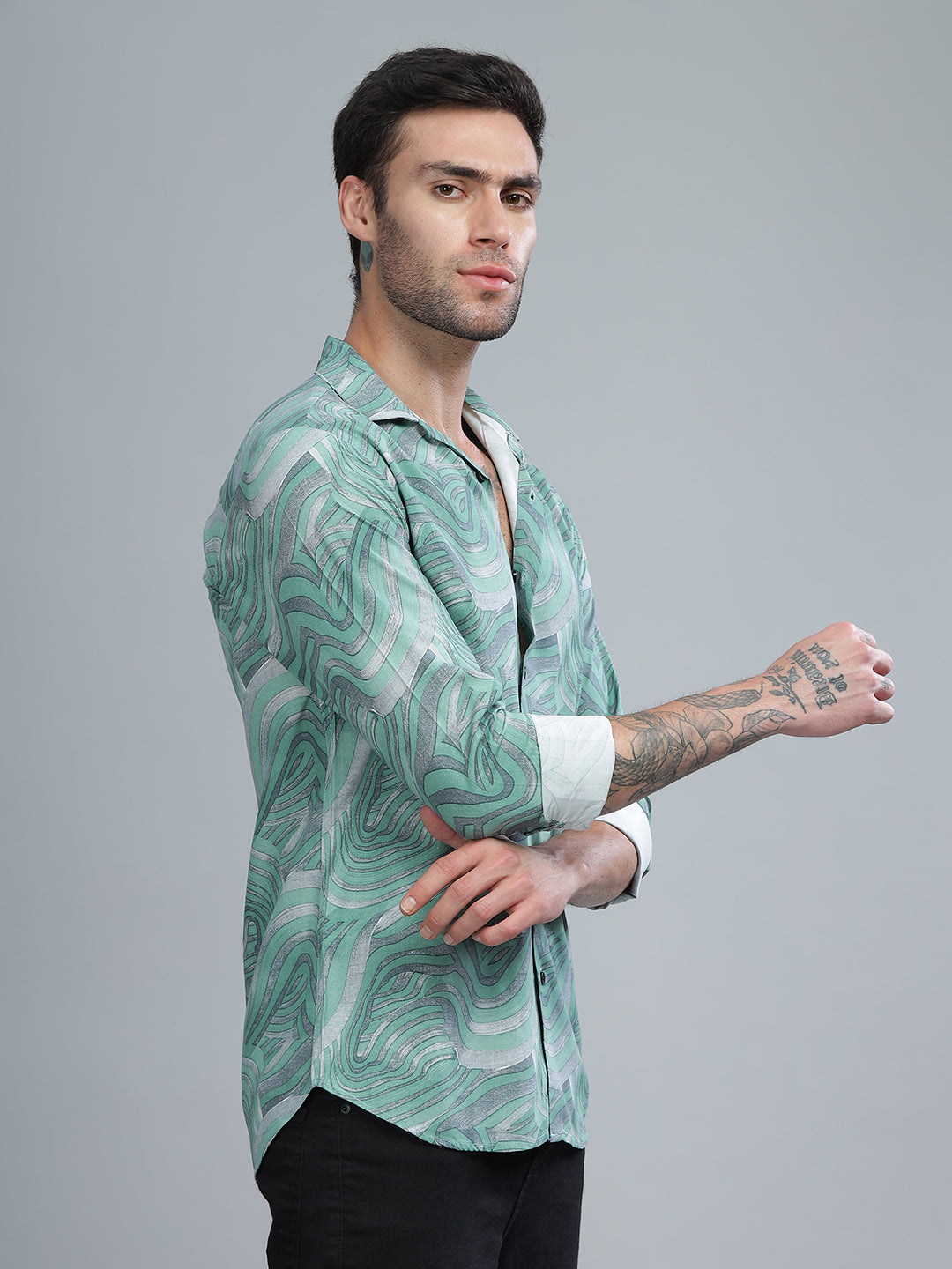 Waft Green Rayon Shirt