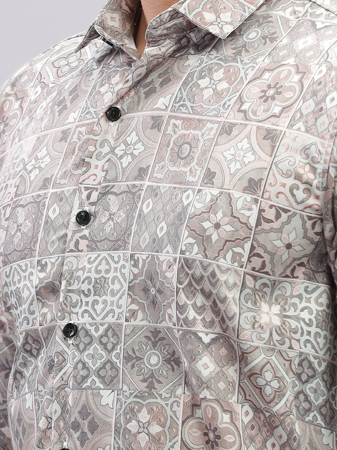 Tribal Motif Green Shirt