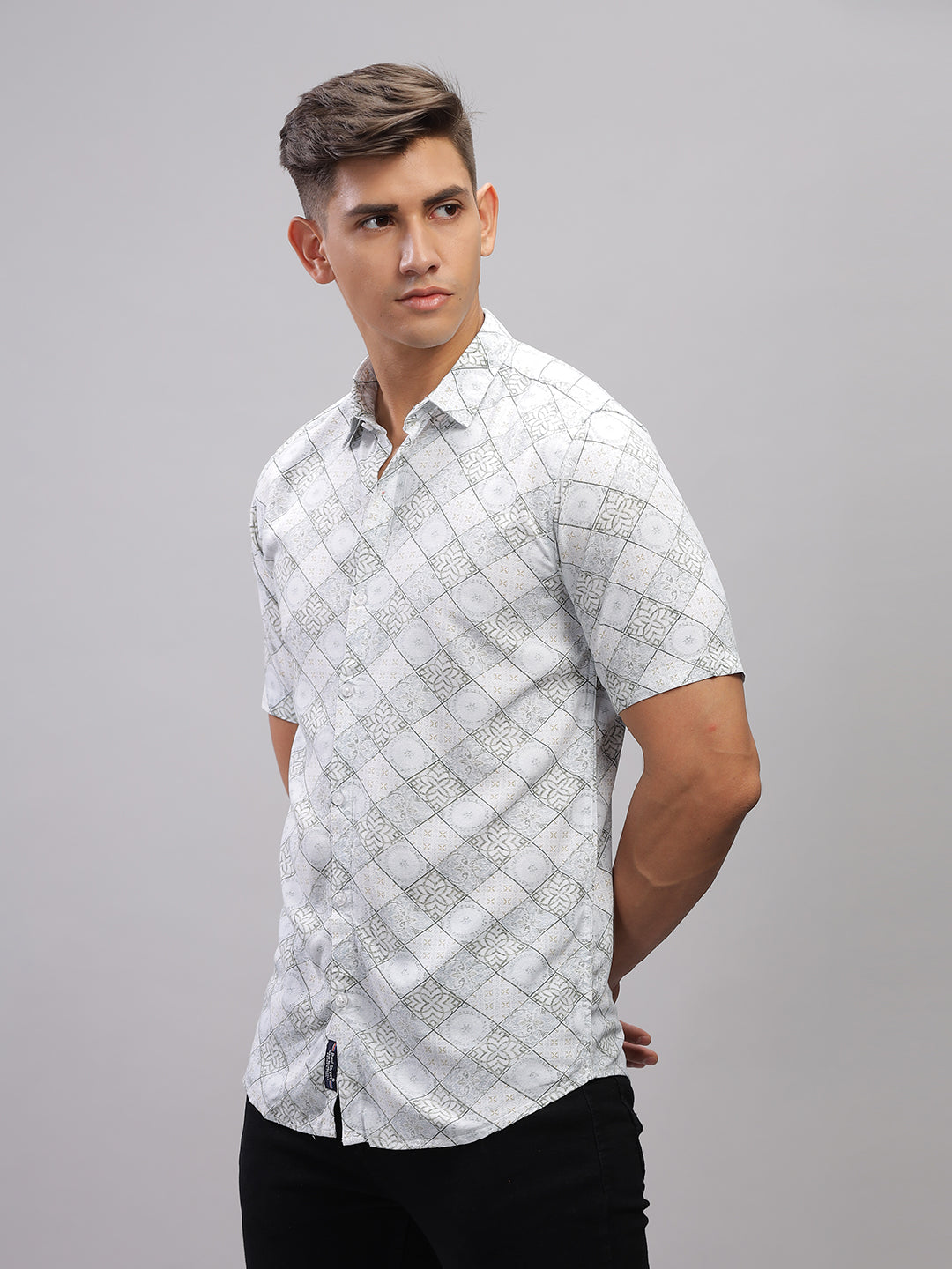 Congruous Blue Rayon Shirt