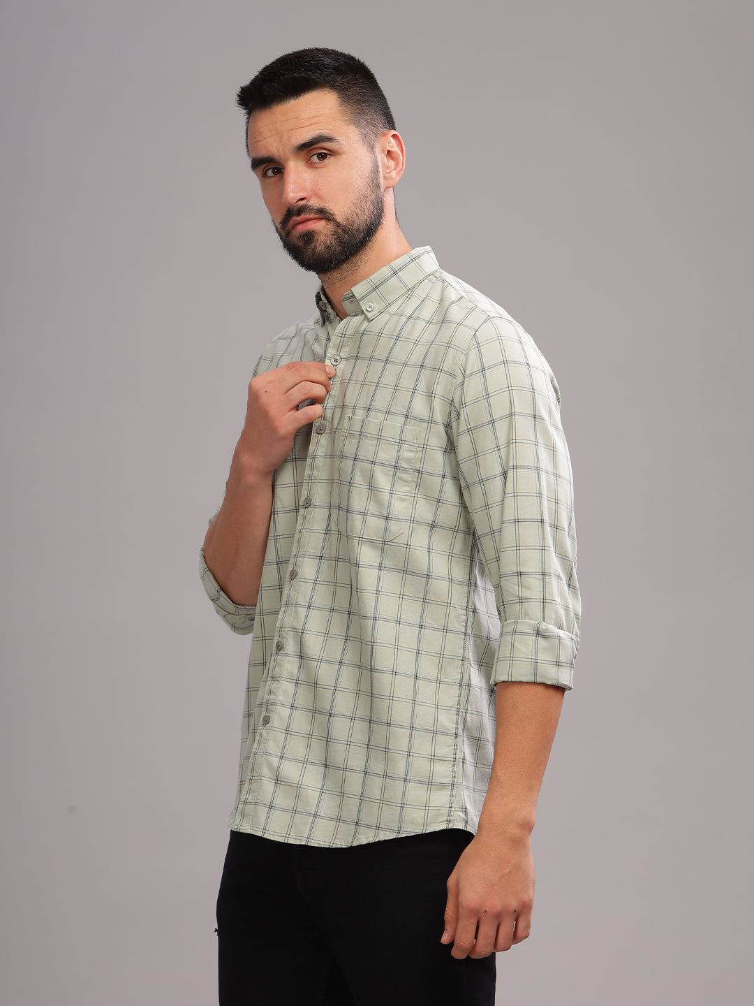 Tabor Grey Checks Shirt