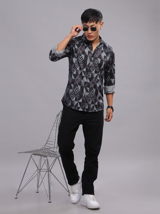 Canby Black Print Shirt