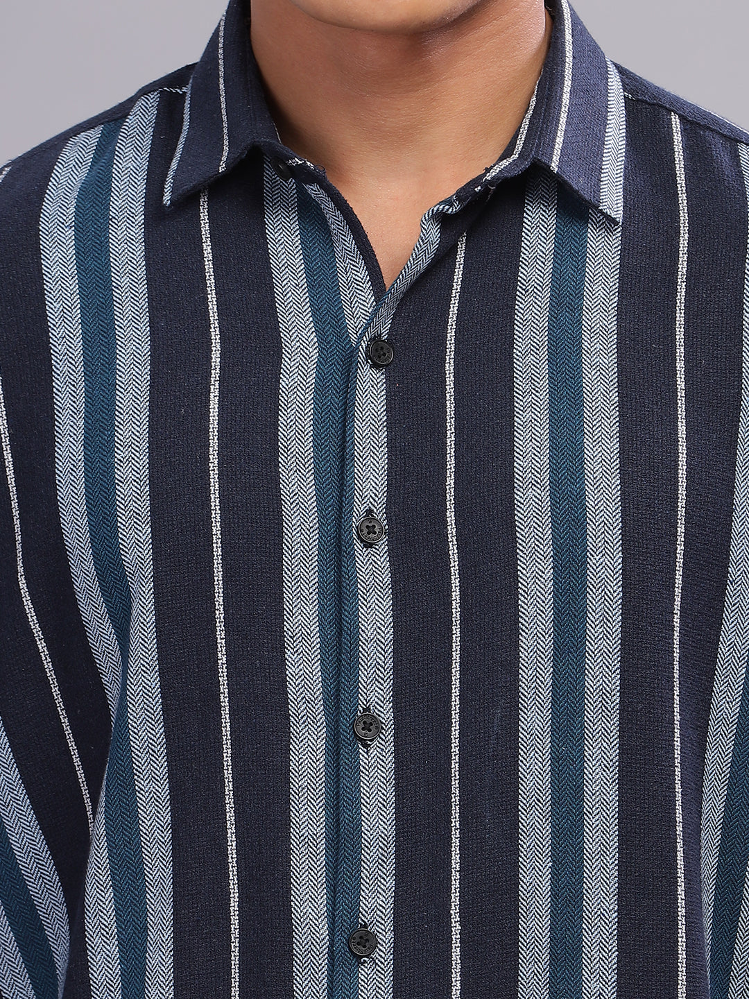 Flint Blue Striped Shirt
