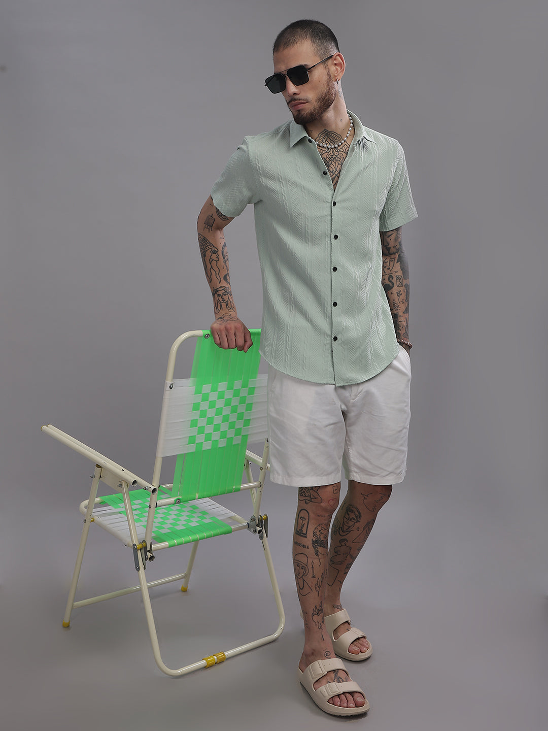 Streak Green Shirt