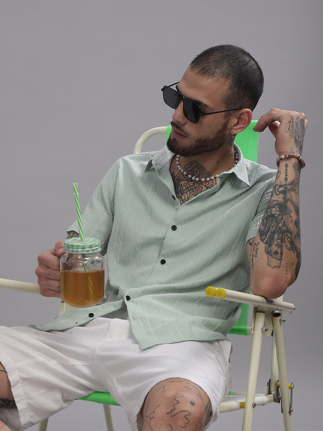 Streak Green Shirt
