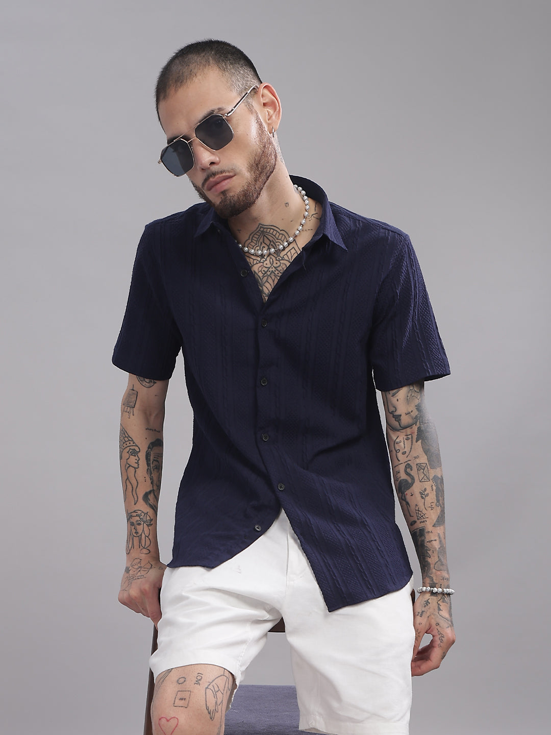 Streak Navy Shirt