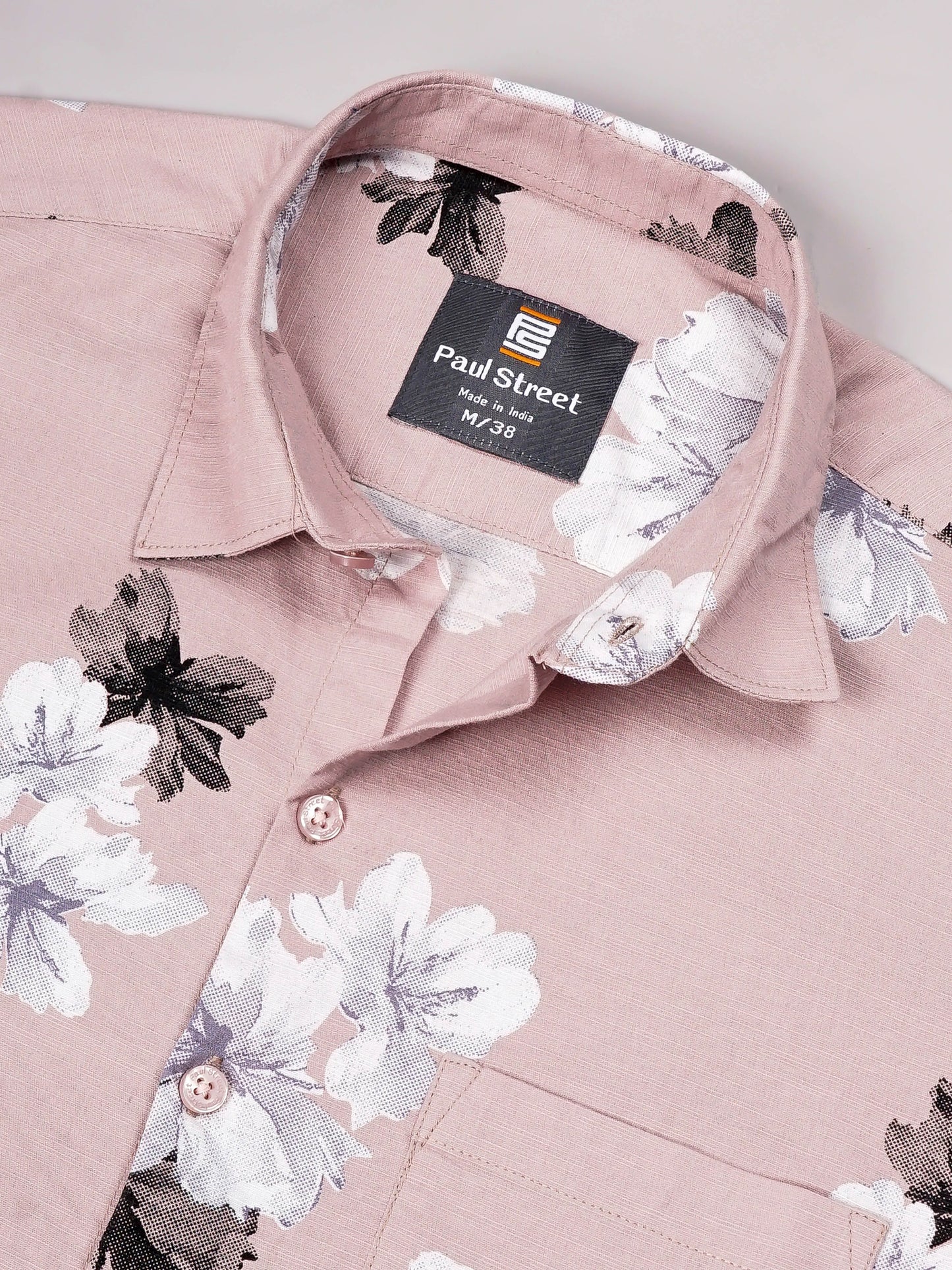 Purau Pink Floral Linen Shirt