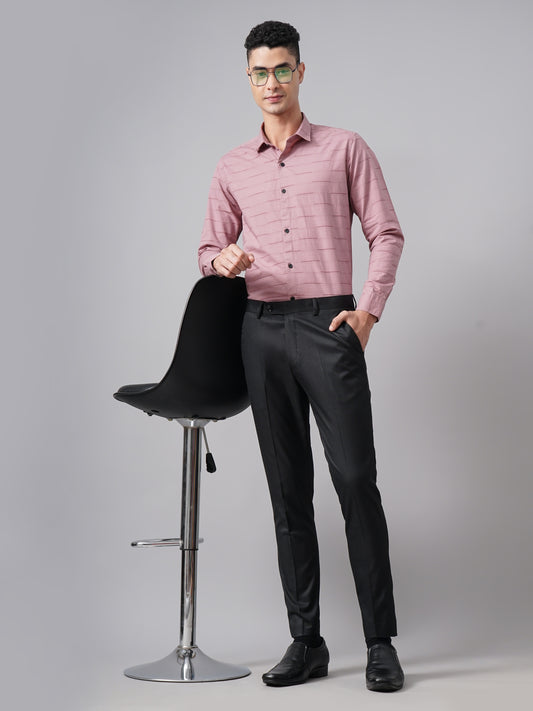 Weft Pink Self Striped Shirt