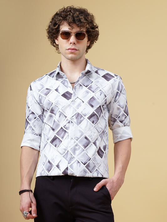 Osaka White Print Shirt