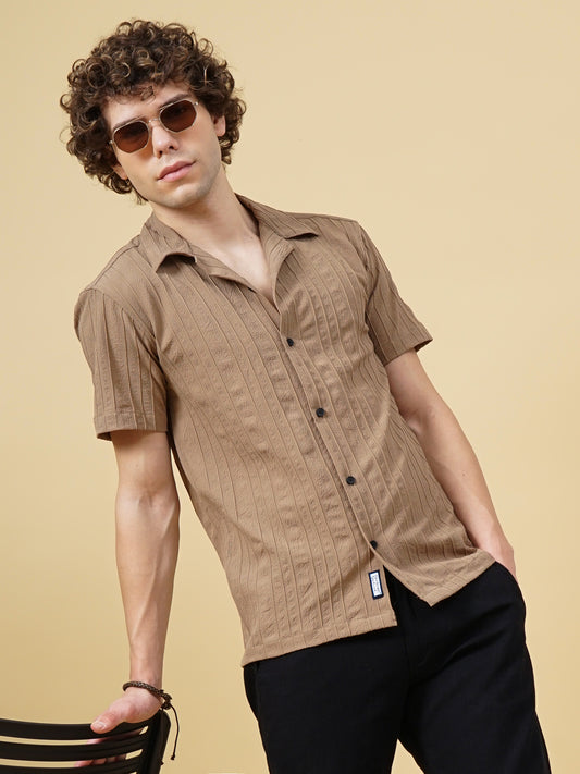 Strix Striped Brown Shirt