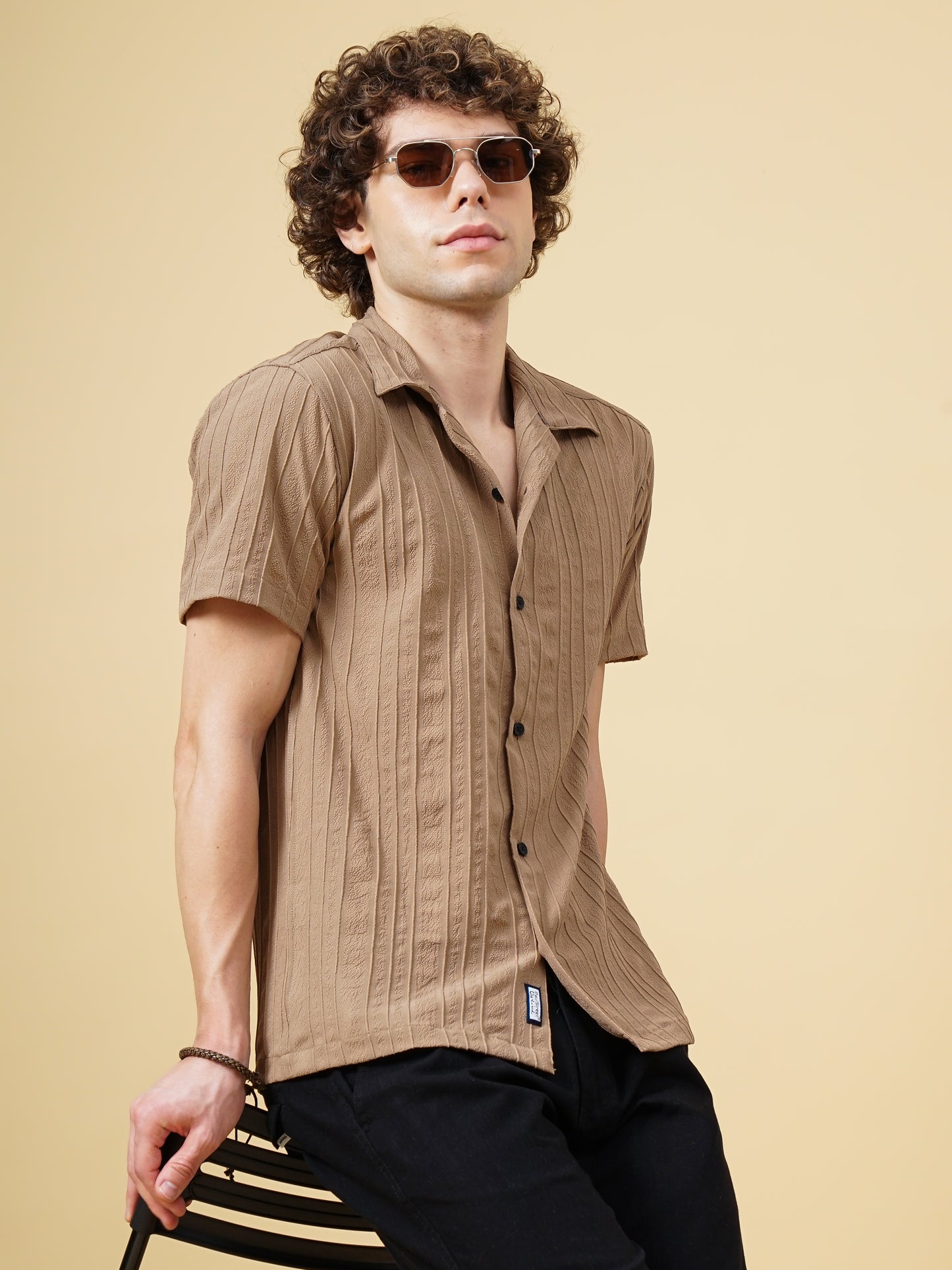 Strix Striped Brown Shirt